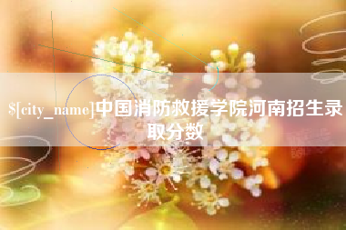 安康中国消防救援学院河南招生录取分数