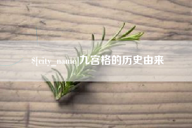 安康九宫格的历史由来