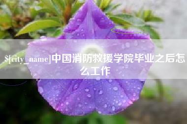 安康中国消防救援学院毕业之后怎么工作