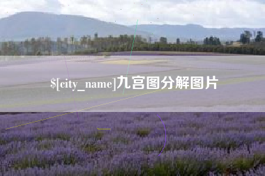 安康九宫图分解图片
