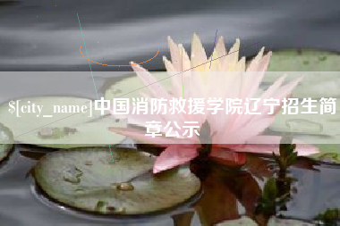 安康中国消防救援学院辽宁招生简章公示