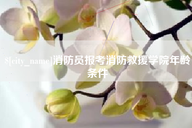 安康消防员报考消防救援学院年龄条件