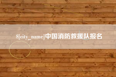 安康中国消防救援队报名