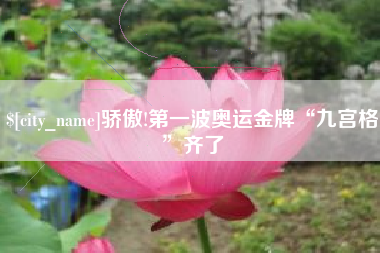 安康骄傲!第一波奥运金牌“九宫格”齐了