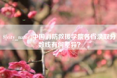 安康中国消防救援学院各省录取分数线有何差异？