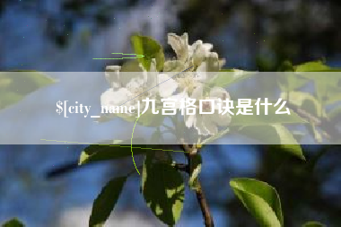 安康九宫格口诀是什么