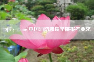 安康中国消防救援学院报考要求