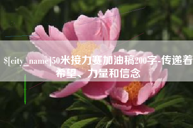 安康50米接力赛加油稿200字-传递着希望、力量和信念