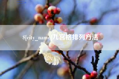 安康九宫格排列方法