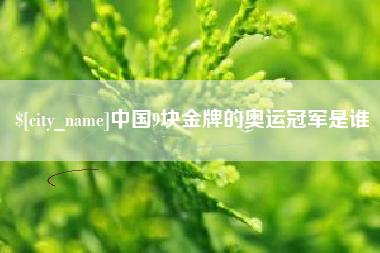 安康中国9块金牌的奥运冠军是谁