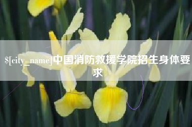 安康中国消防救援学院招生身体要求