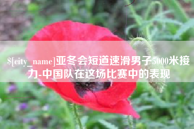 安康亚冬会短道速滑男子5000米接力-中国队在这场比赛中的表现