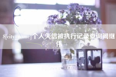 安康个人失信被执行记录查询阚继伟