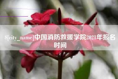 安康中国消防救援学院2021年报名时间