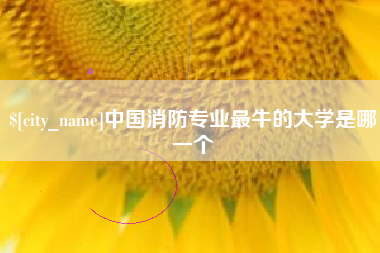 安康中国消防专业最牛的大学是哪一个