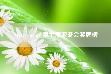 安康第七届亚冬会奖牌榜