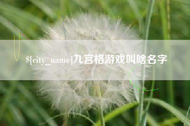 安康九宫格游戏叫啥名字