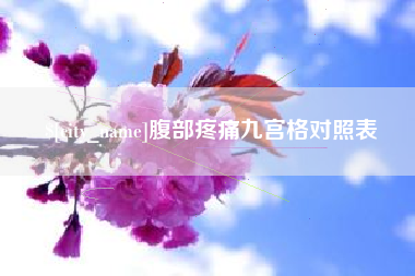 安康腹部疼痛九宫格对照表