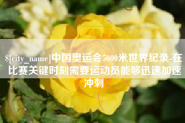 安康中国奥运会5000米世界纪录-在比赛关键时刻需要运动员能够迅速加速冲刺