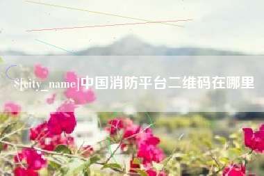 安康中国消防平台二维码在哪里