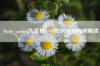 安康九宫格1一9如何排列视频解读