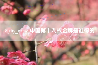 安康中国第十九枚金牌是谁得的