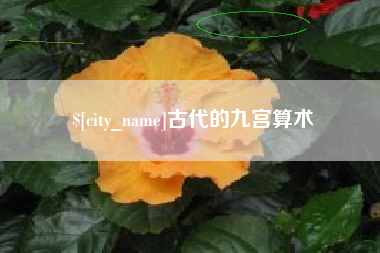 安康古代的九宫算术