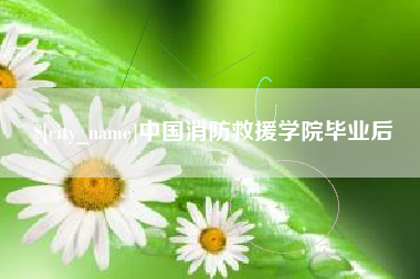 安康中国消防救援学院毕业后