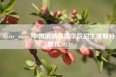 安康中国消防救援学院招生录取分数线2021