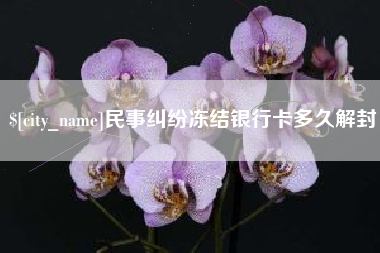安康民事纠纷冻结银行卡多久解封