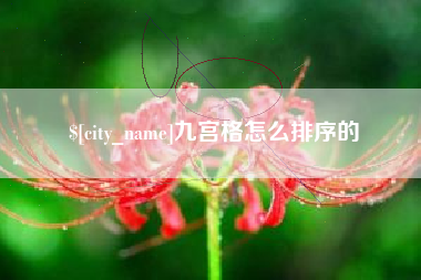安康九宫格怎么排序的