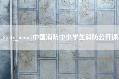 安康中国消防中小学生消防公开课