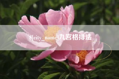 安康九宫格排法