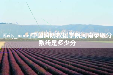 安康中国消防救援学院河南录取分数线是多少分