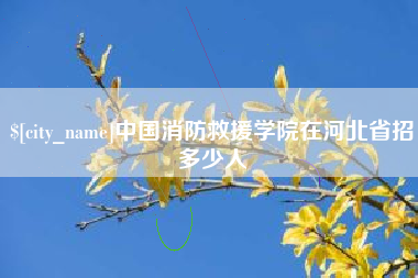 安康中国消防救援学院在河北省招多少人
