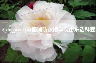 安康中国消防救援学院山东选科要求