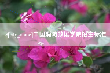 安康中国消防救援学院招生标准