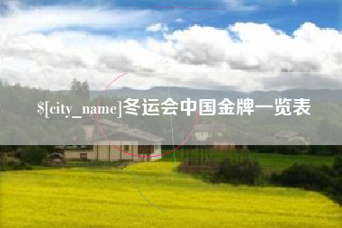 安康冬运会中国金牌一览表