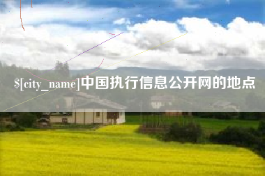 安康中国执行信息公开网的地点