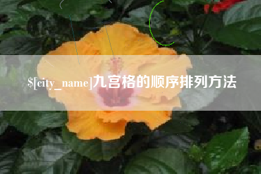 安康九宫格的顺序排列方法