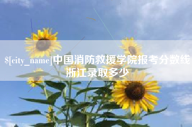 安康中国消防救援学院报考分数线浙江录取多少